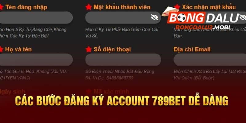 Hướng dẫn chi tiết cách tạo tài khoản cá độ bóng đá 789Bet